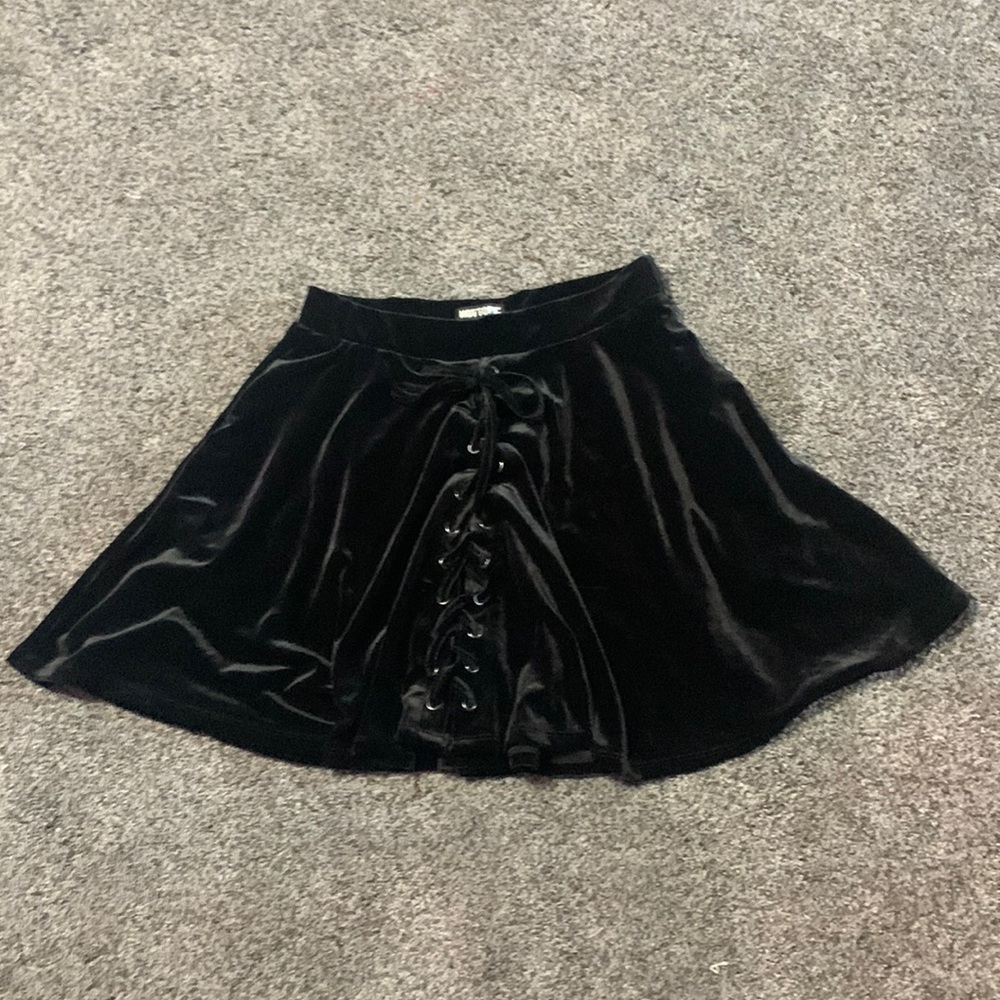 Black Velvet Skirt from Hot Topic Size SM